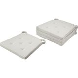 IKEA Justına Sandalye Minderi 42 / 35 x 40 x 4 cm Ekru Çift Taraflı Cırt Cırtlı Makinede Yıkanabilir