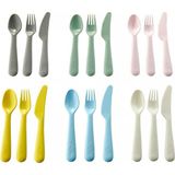 IKEA Kalas Bebek & Çocuk Çatal Kaşık Bıçak Set 18 Adet Renkli