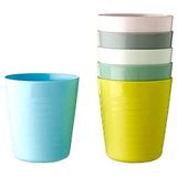 IKEA Kalas Plastik Croçcy BPA-Ücretsiz Çatal Plakalar Bardak Pastel Renkler Pembe Turkuaz Gri (Kupa)