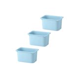 IKEA KALİTELİ 3 Adet Plastik Oyuncak Saklama Kutusu 42x30x23 Cm İkea 3'lü Set Düzenleme Kutusu Mavi Kutu
