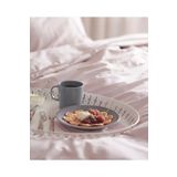IKEA KALİTELİ Çelik Sunum Tepsisi 52x39 Cm İkea Büyük Desenli Kulplu Tepsi Beyaz Metal Taşıma Tepsisi