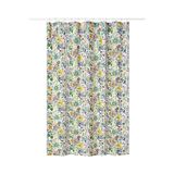 IKEA KALİTELİ Çiçek Desenli Duş Perdesi 180x200 Cm İkea Su Geçirmez Banyo Perdesi Polyester Perde