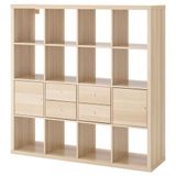 IKEA Kallax 16 Bölmeli Parlak Beyaz 147x39x147 cm Raf Ünitesi
