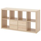 IKEA KALLAX açık raf ünitesi ağartılmış meşe görünümlü - 89197569