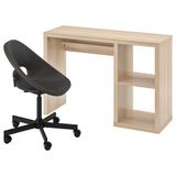 IKEA KALLAX / ELDBERGET çalışma masası ve sandalye siyah-meşe görünümlü - 69555021