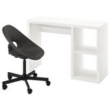 IKEA KALLAX/ELDBERGET çalışma masası ve sandalye beyaz-koyu gri siyah - 59555012
