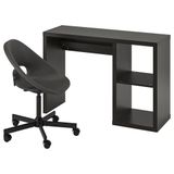 IKEA KALLAX/ELDBERGET çalışma masası ve sandalye venge-koyu gri - 49555017