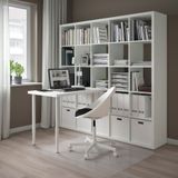 IKEA KALLAX/LINNMON kitaplıklı çalışma masası beyaz - 09481698