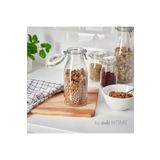 IKEA Kapaklı Çok Amaçlı Cam Kavanoz Kuru & Yaş Gıda Kavanozu 1 Litre