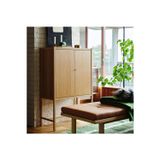 IKEA kapaklı dolap, meşe kaplama-kahve, 80x40x126 cm