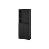IKEA Kapaklı Kitaplık, Siyah Meşe Görünümlü, Meridyen 80x30x202 cm