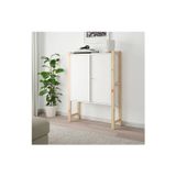 IKEA kapaklı raf ünitesi 89x30x124 cm masif çam ağacı