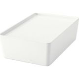 IKEA Kapaklı Saklama Kutusu Beyaz Meridyendukkan Ölçü 18x26x8 cm Çekmece İçi Düzenleme Kutusu