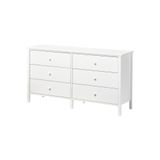 IKEA KILBERGET Serisi, 6 çekmeceli şifonyer, 144x78 cm, beyaz beyaz #ffffff