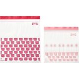 IKEA Kilitlenebilir Buzdolabı Poşeti, Kırmızı-Pembe, 2,5 Lt ve 1,2 Lt, 50 Adet - Pembe - Kırmızı