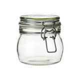 IKEA Kilitli Hava Geçirmez Cam Kavanoz 0,5 Litre Cam Kilitli Contalı Cam Çap: 11 cm Yükseklik: 10.5 cm