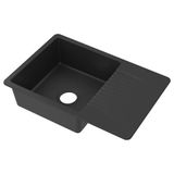 IKEA KILSVIKEN tek gözlü damlalıklı eviye siyah - 70461106