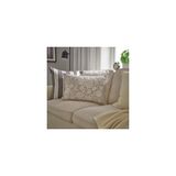 IKEA kırlent, bej-beyaz, 40x58 cm, nakış işlemeli