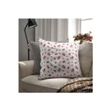 Ikea Kırlent Kılıfı, Beyaz-Kırmızı, 50X50 Cm İç Minder Ayrı Satılır.