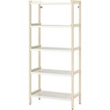 IKEA Kitaplık-Açık Raf Ünitesi, Beyaz-Titrek Kavak, 70X34X154 cm