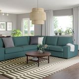 IKEA KIVIK 5'li köşe kanepe kelinge gri-turkuaz - 09443017