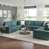 IKEA KIVIK 7'li U kanepe kelinge gri-turkuaz - 39443068