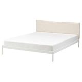 IKEA Kleppstad 160x200 CMM Beyaz Bej Çift Kişilik Karyola
