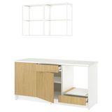 IKEA KNOXHULT/ENHET mutfak dolabı kombinasyonu meşe görünümlü - 29614942