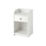 IKEA Komodin, Beyaz Renk 40x36 Cm 1 Adet Çekmece-2 Adet Açık Depolama Alanı Yatak Odası Mo