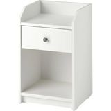 IKEA Komodin, Beyaz Renk 40X36 cm 1 Adet Çekmece-2 Adet Açık Depolama Alanı Yatak Odası Mobilyası
