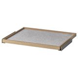 IKEA KOMPLEMENT raylı çekmece ağartılmış meşe görünümlü-açık gri - 69554979