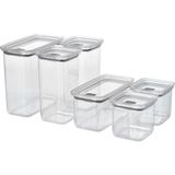 IKEA Korallvıppa Erzak Saklama Kabı Seti, Şeffaf, 6'lı Set