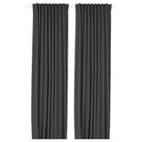 IKEA KORGMOTT karartma perde/2 kanat koyu gri - 30597159