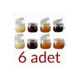 IKEA KORKEN 6'lı Set Cam Kavanoz 13 cl - Sızdırmaz Vakumlu Kapaklı Mini Baharatlık ve Reçellik Seti