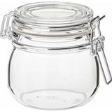 Ikea Korken Kapaklı Kavanoz, 0,5 L (Şeffaf Cam) - Çok Renkli - 1 Adet - 1 lt