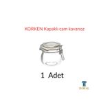 IKEA KORKEN Sızdırmaz Kilitli Cam Kavanoz, 13 cl , Reçel, Baharat ve Pul Biber Kavanozu