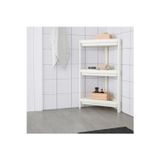 IKEA Köşe Banyo Rafı Genişlik: 33 cm Derinlik: 33 cm Yükseklik: 71 cm Polipropilen Plastik Beyaz