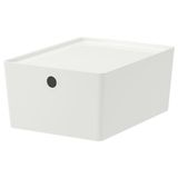 IKEA KUGGIS kapaklı kutu beyaz - 59561188