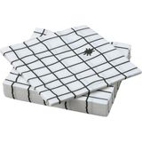 Ikea Kustfyr Desenli Peçete Beyaz-Siyah 33X33 cm 30 Adet - Siyah - Beyaz