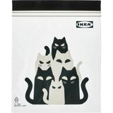 IKEA Kustfyr Kilitlenebilir Buzdolabı Poşeti Kedi Deseni Gri 1 Lt 25 Adet