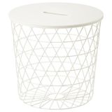 IKEA Kvıstbro Beyaz 44 cm Saklama Bölmeli Sehpa