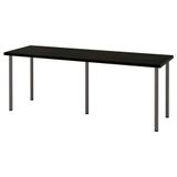 IKEA Lagkapten/Adils Venge-Koyu Gri 200x60 cm Çalışma Masası
