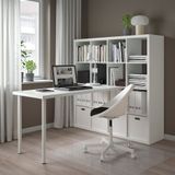 IKEA LAGKAPTEN/KALLAX kitaplıklı çalışma masası beyaz - 09481679