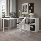 IKEA LAGKAPTEN/KALLAX kitaplıklı çalışma masası beyaz - 29481659