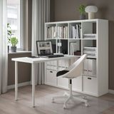 IKEA LAGKAPTEN/KALLAX kitaplıklı çalışma masası beyaz - 79481652