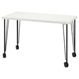 IKEA LAGKAPTEN/KRILLE çalışma masası beyaz-siyah - 49509718