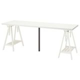 IKEA LAGKAPTEN/MITTBACK çalışma masası beyaz-koyu gri - 09417612