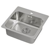 IKEA LANGUDDEN/LILLVIKEN tek gözlü eviye paslanmaz çelik - 59157391