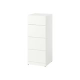 IKEA LASTARE Serisi, 4 çekmeceli şifonyer, 40x42x100 cm, beyaz beyaz #ffffff
