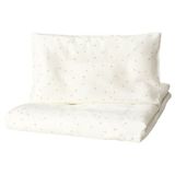 IKEA LEN bebek nevresim takımı beyaz-bej - 10625040